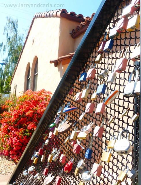 love locks in Los Gatos