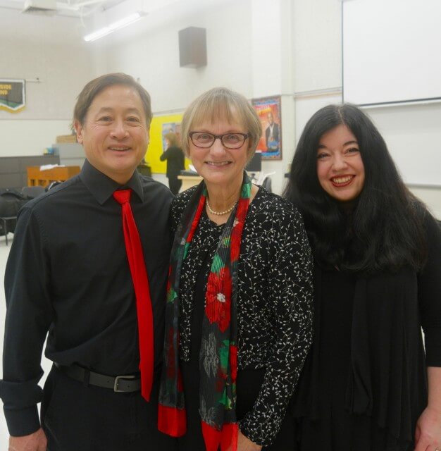 Larry and Carla with Rose Wiersma at the ZCB concert