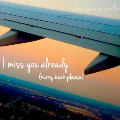 Larry and Carla long-distance LDR quote - I miss you already