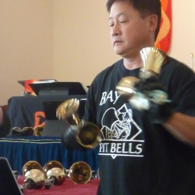 Handbell musician Larry Sue at the Dixon Ring the Bell Festival 2013