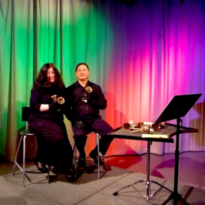 Handbell duo Larry and Carla on KMVT15 Community TV, California