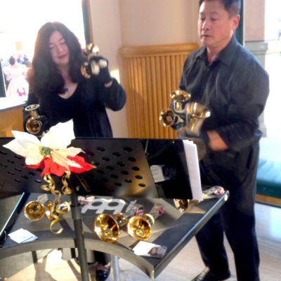 Handbell duo Larry and Carla - Christmas performance in California