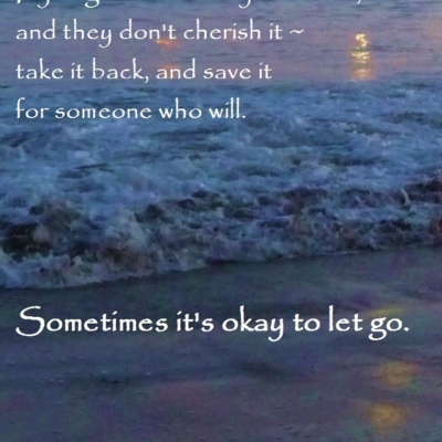 Larry and Carla long-distance LDR quote - Sometimes i is okay to let go