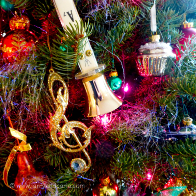 A handbell on the Christmas tree!