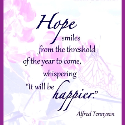 Hope smiles from the threshold of the year to come