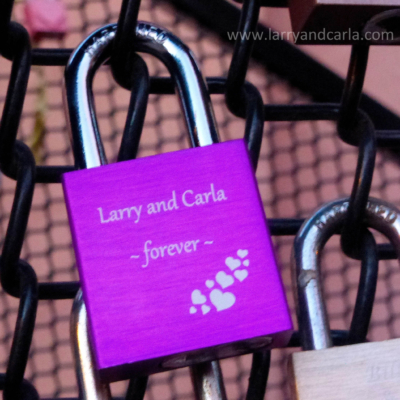 Larry and Carla ldr couple - love padlock