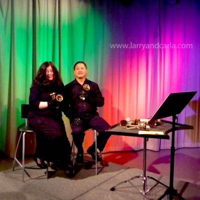Handbell duo Larry and Carla talk about handbells and a forthcoming benefit concert - on KMVT 15 Community TV, November 2013