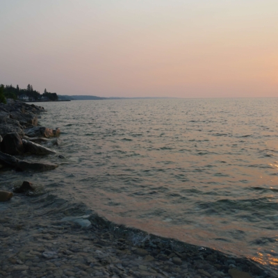 The perfect Lake Michigan sunset at Bay View