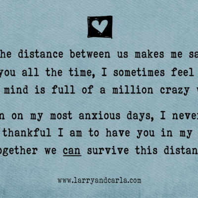 long-distance relationship LDR quote - together we can survive the distance