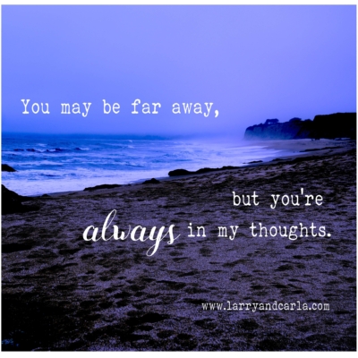 long-distance relationship LDR quote - always in my thoughts