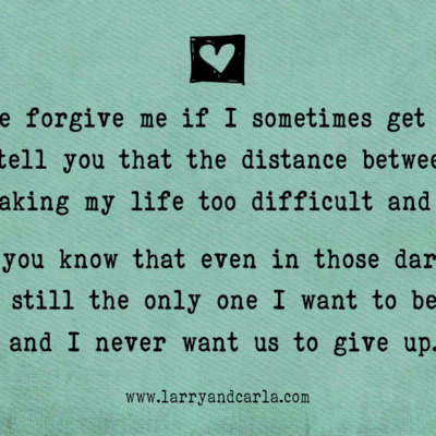 long-distance relationship LDR quote - I never want to give up
