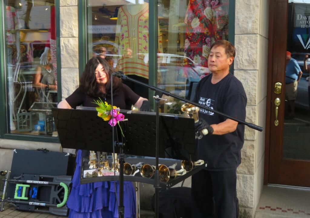 Handbells at the 2019 Downtown Holland Street Performer Series Larry