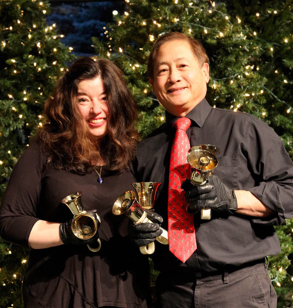 Handbell performance for Christmas - Larry and Carla