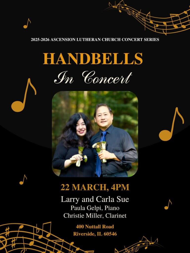 Ascension Lutheran Church, Riverside - Handbell Concert poster